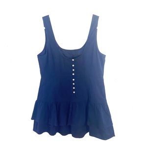 FREE PEOPLE black button up mini dress size XL